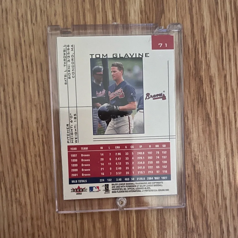 Tom Glavine Autographed Baseball Card (MISC10)